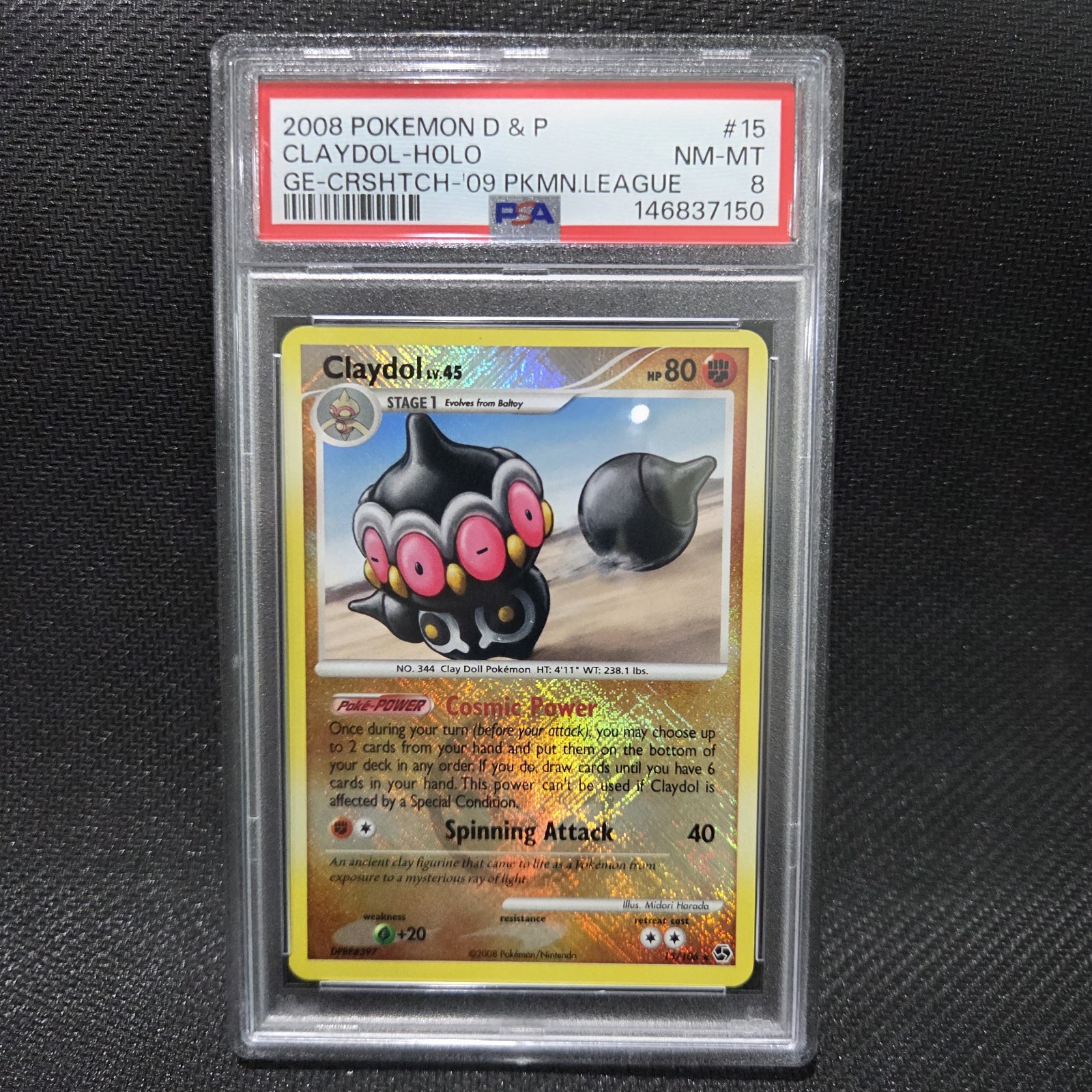 2008 Pokemon Diamond & Pearl Great Encounters Claydol-Holo Crosshatch-2009 Pokemon League 15