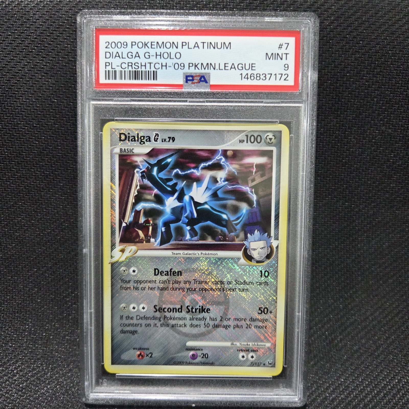 2009 Pokemon Platinum Dialga G-Holo Crosshatch-2009 Pokemon League 7