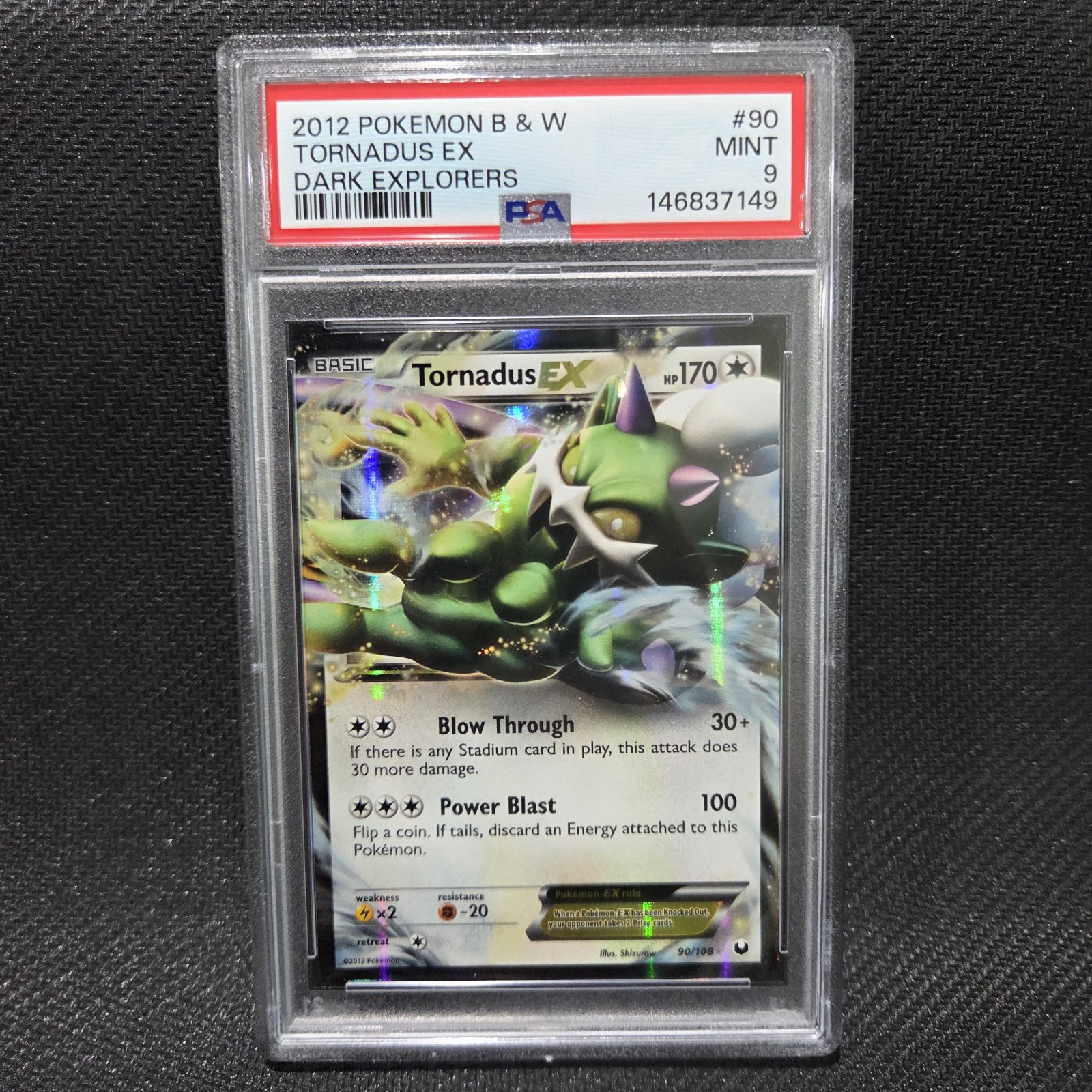 2012 Pokemon Black & White Dark Explorers Tornadus EX 90