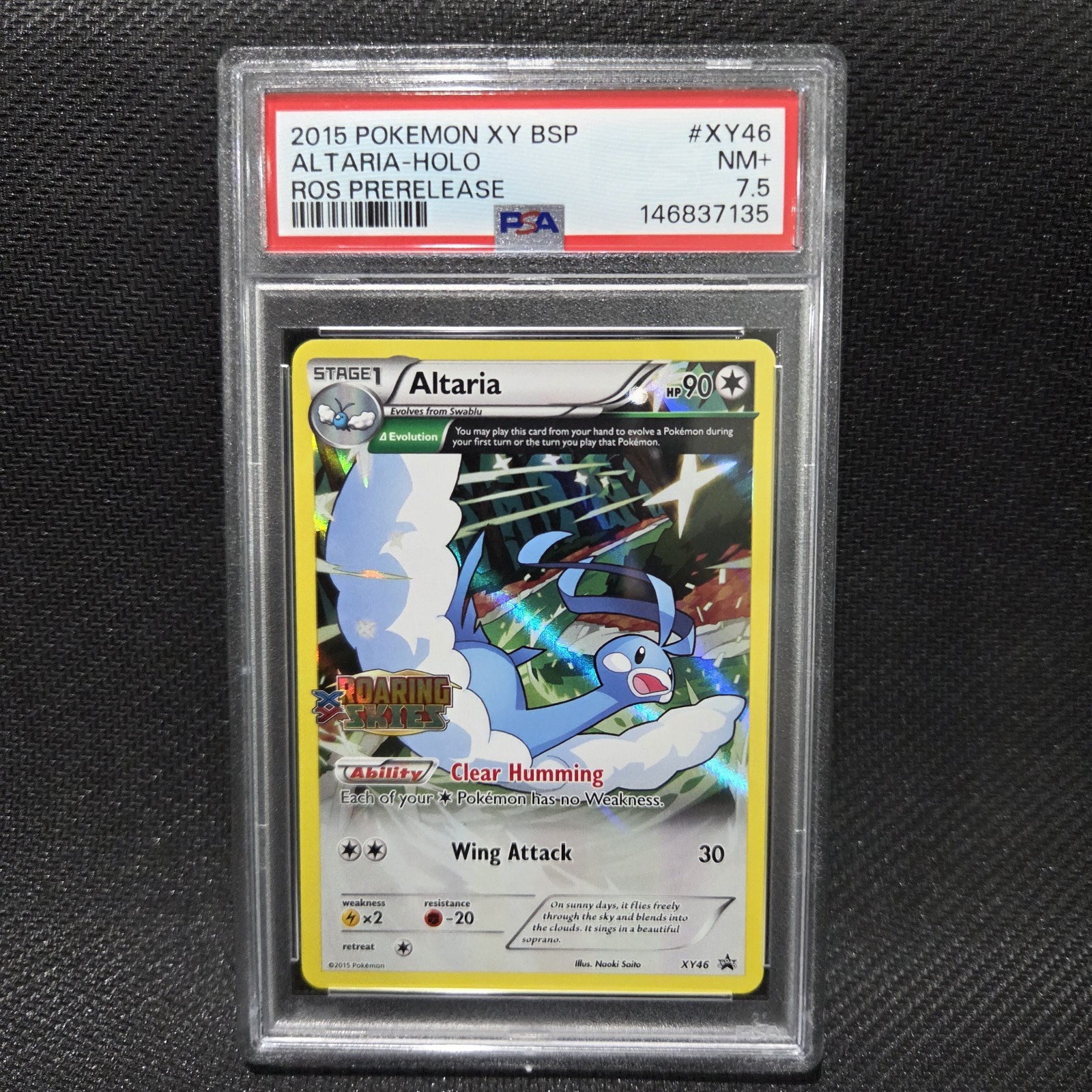 2015 Pokemon XY Black Star Promos Altaria-Holo Roaring Skies Prerelease XY46