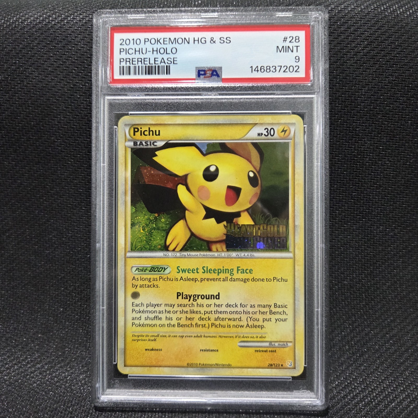 2010 Pokemon Heartgold & Soulsilver Pichu-Holo Prerelease 28