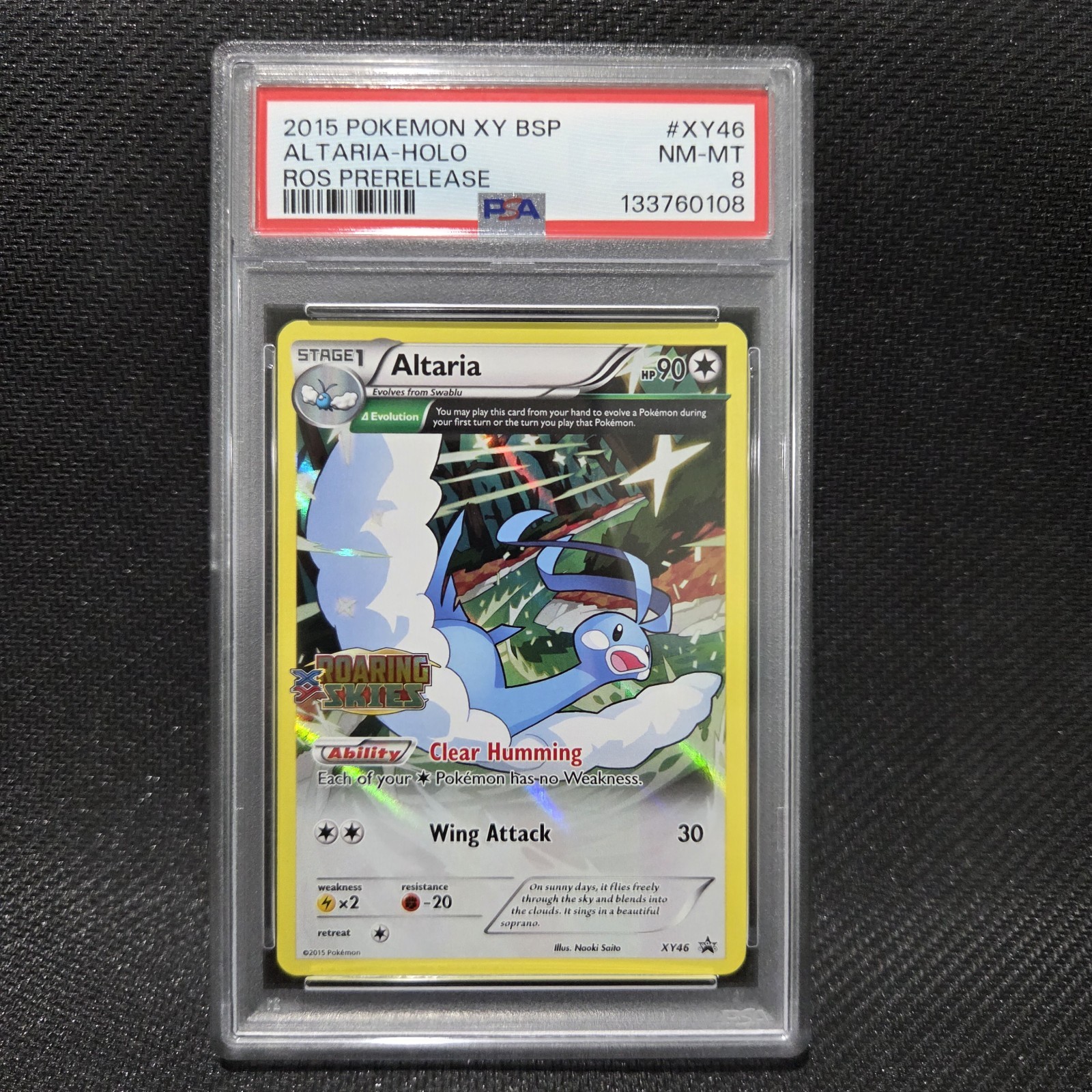 2015 Pokemon XY Black Star Promos Altaria-Holo Roaring Skies Prerelease XY46