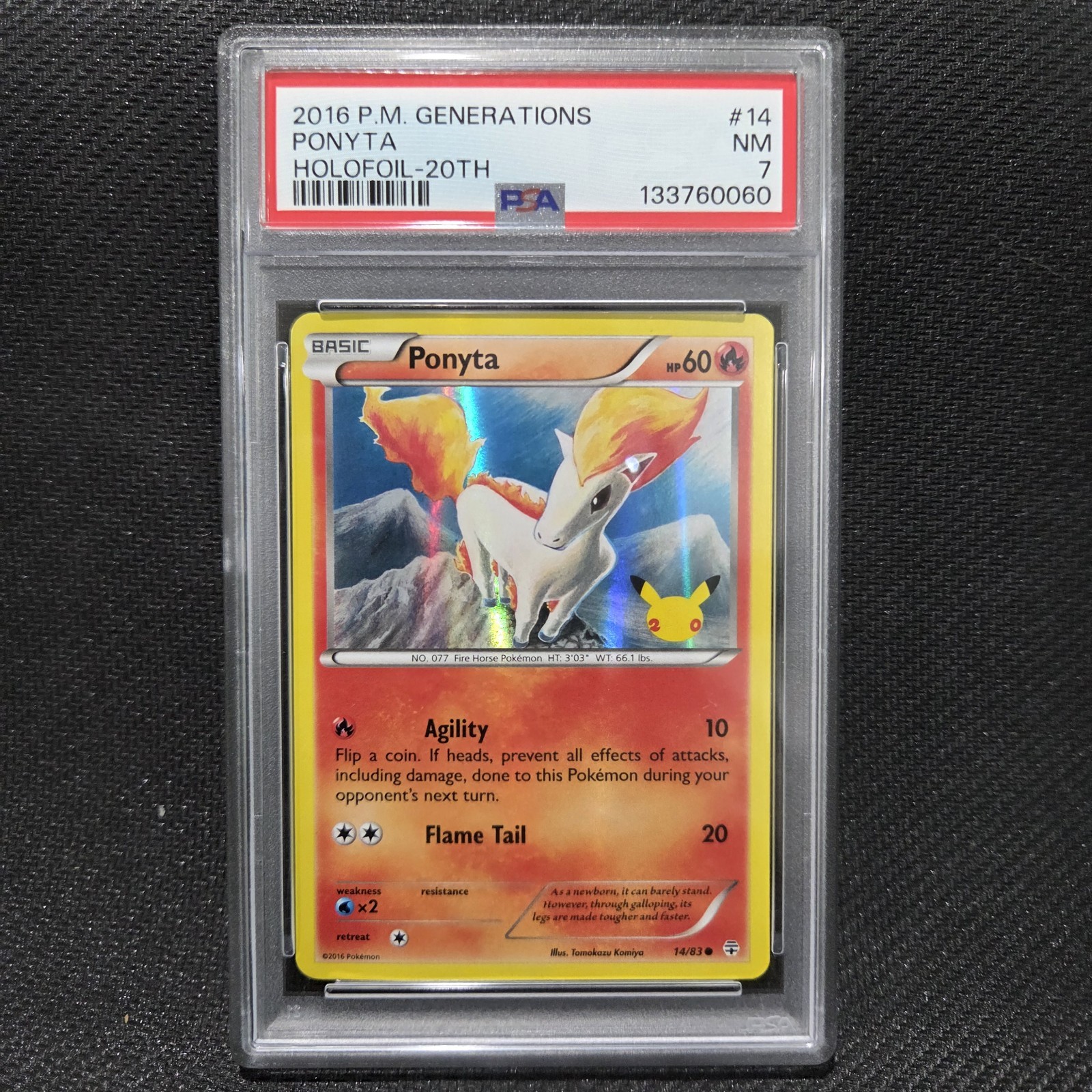 2016 Pokemon XY Generations Ponyta Holofoil-20th 14