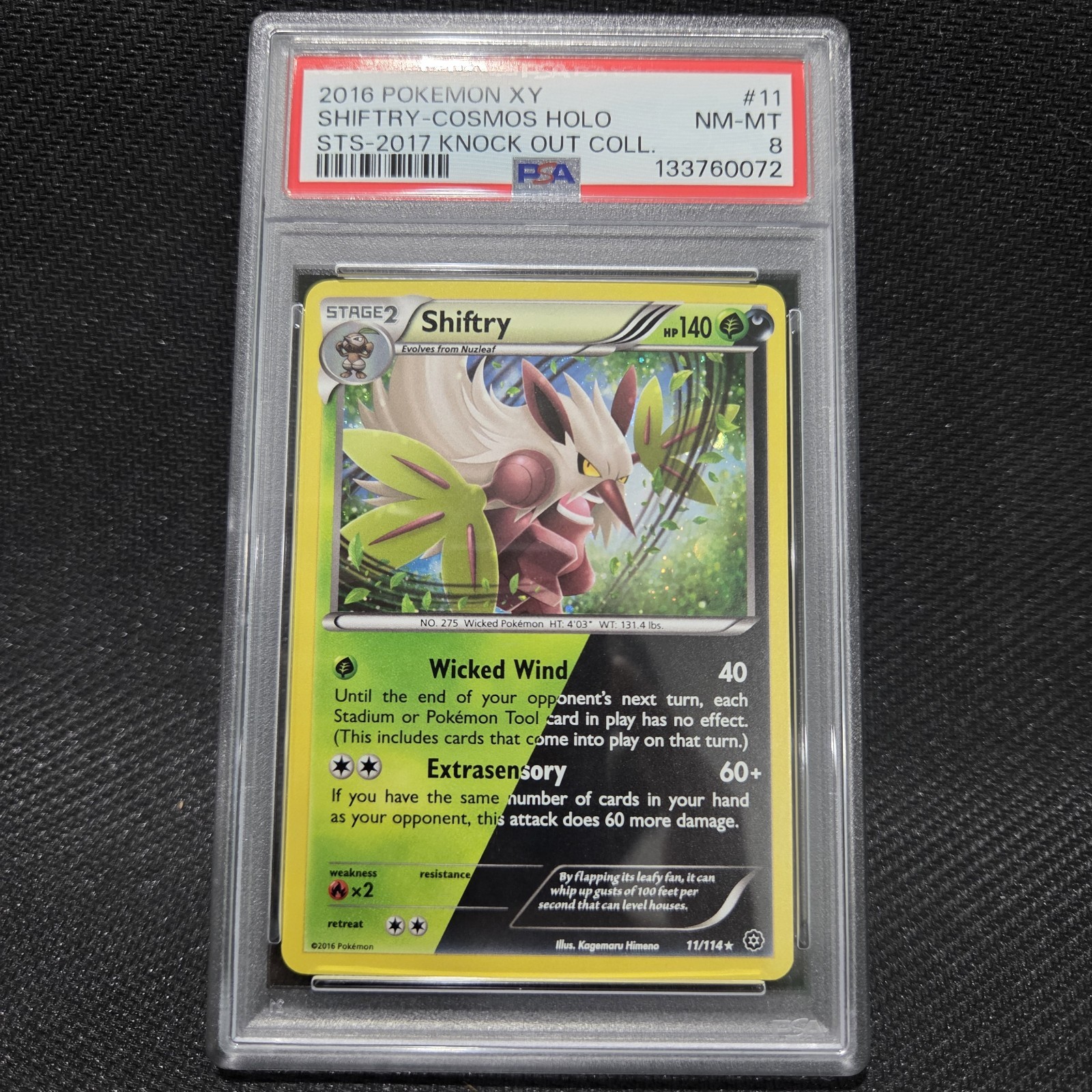2016 Pokemon XY Steam Siege Shiftry-Holo Cosmos-2017 Knock Out Collection 11