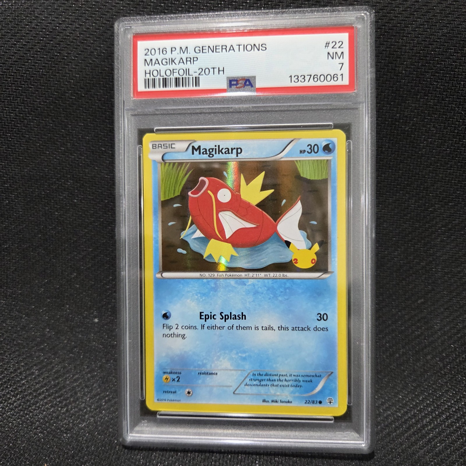 2016 Pokemon XY Generations Magikarp Holofoil-20th 22