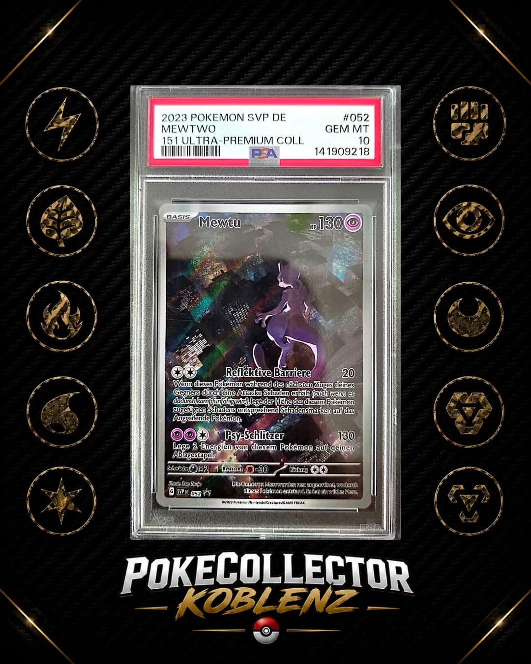 2023 Pokemon German Svp de-SV Black Star Promo Mewtwo 151 Ultra-Premium Collection 052
