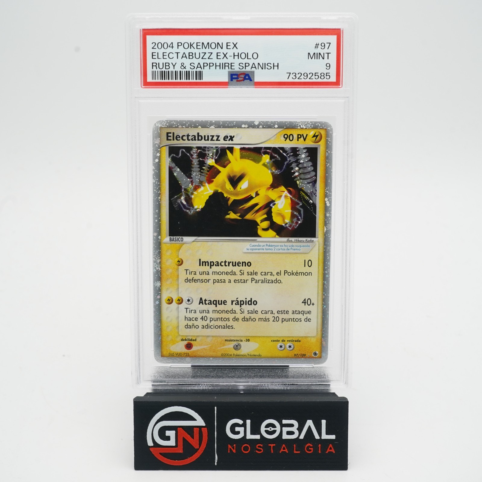 2004 Pokemon Spanish EX Ruby & Sapphire Electabuzz EX-Holo 97