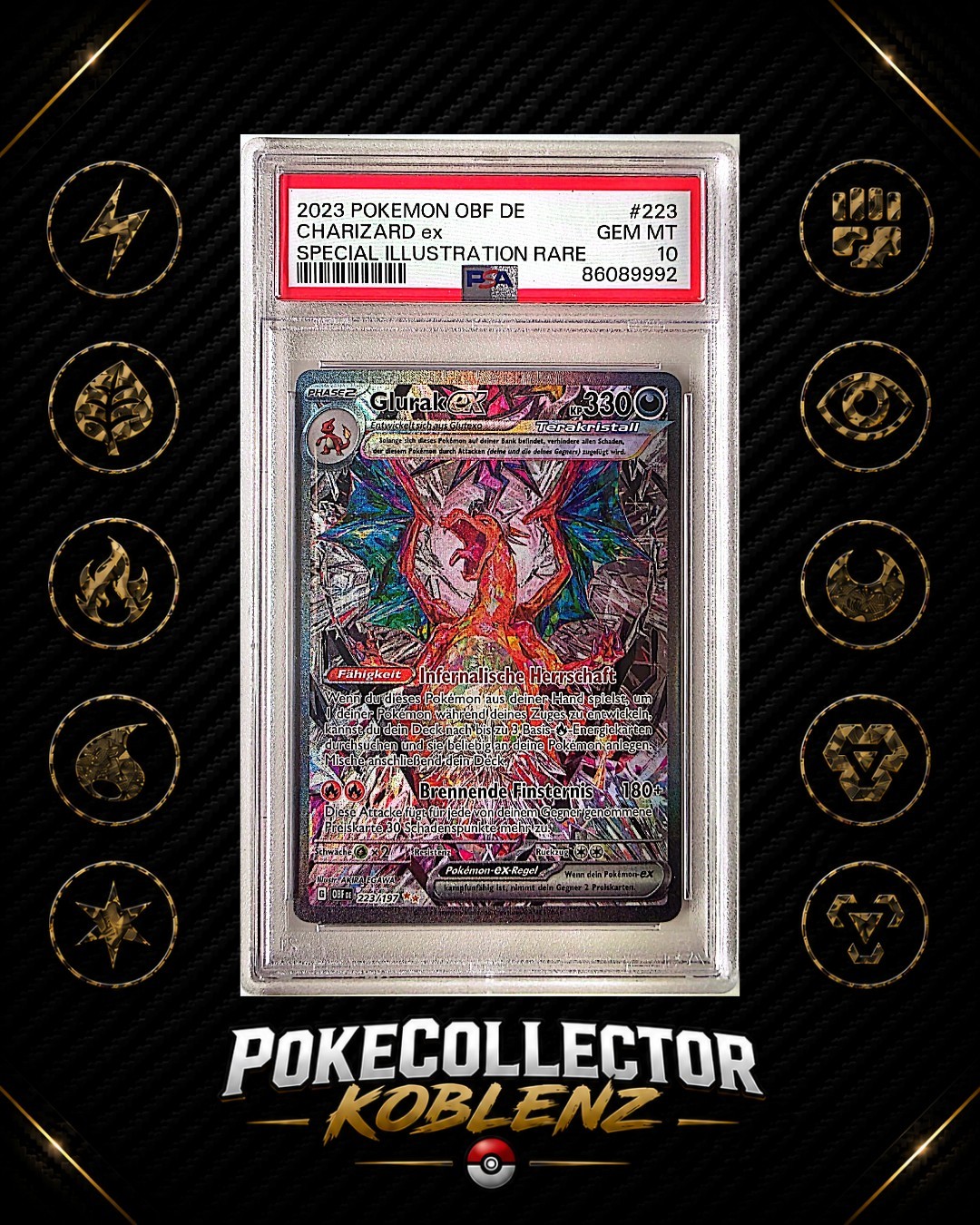 2023 Pokemon German Obf de-Obsidian Flames Charizard EX Special Illustration Rare 223