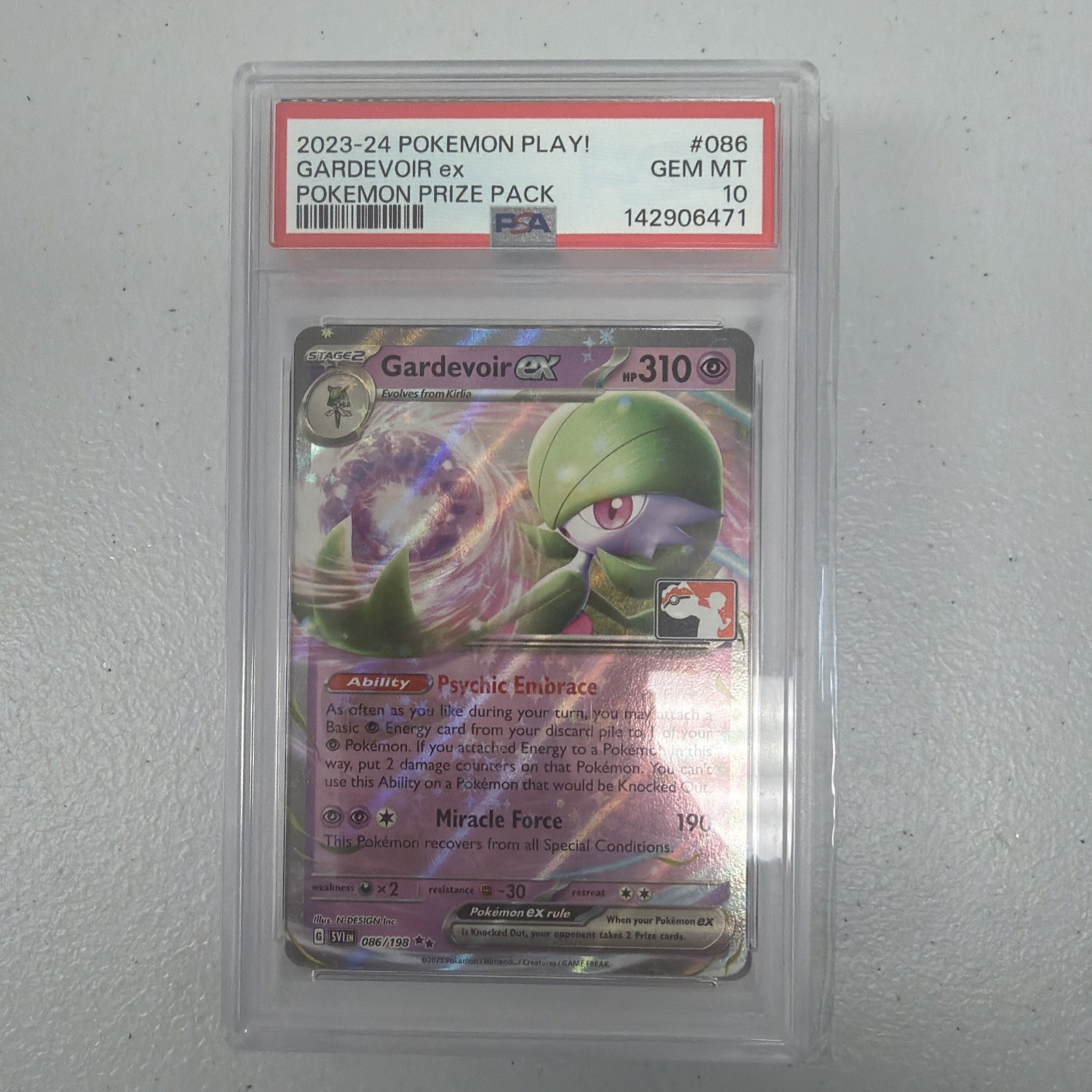 2023-2024 Pokemon Play! Pokemon Prize Pack Gardevoir EX 086