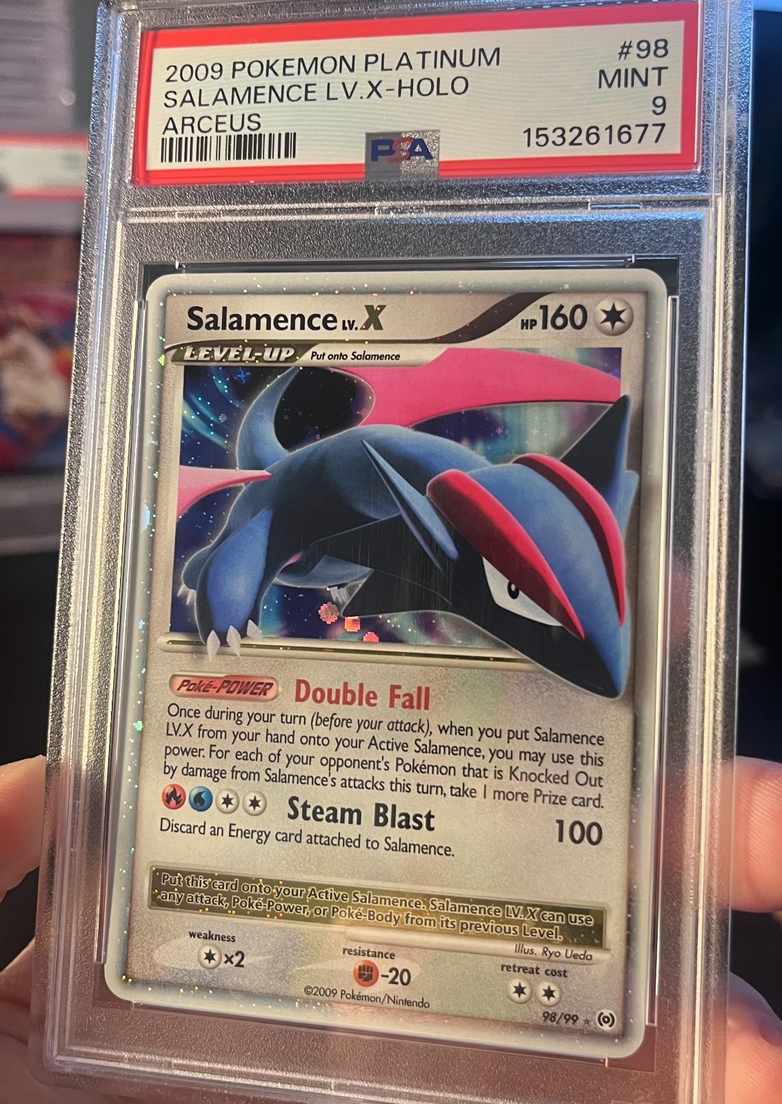 2009 Pokemon Platinum Arceus Salamence LV.X-Holo 98