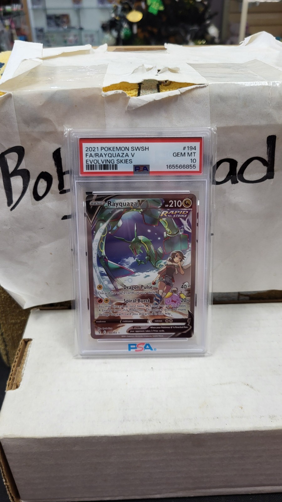 2021 Pokemon Sword & Shield Evolving Skies Full Art/Rayquaza V 194