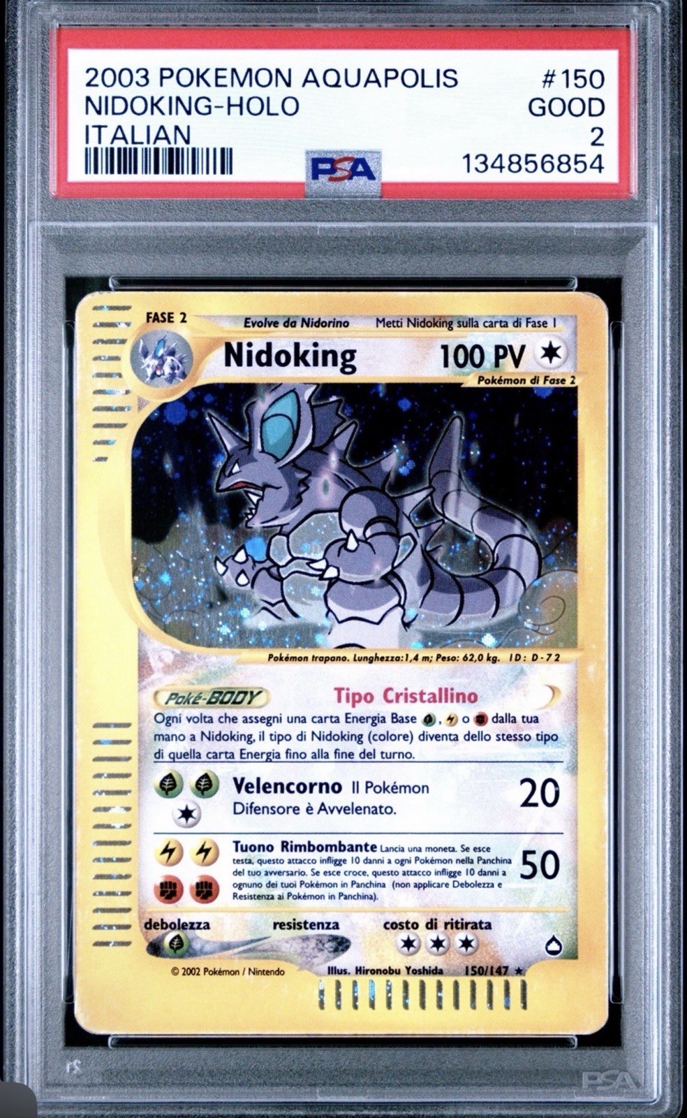 2003 Pokemon Aquapolis Nidoking-Holo Italian 150