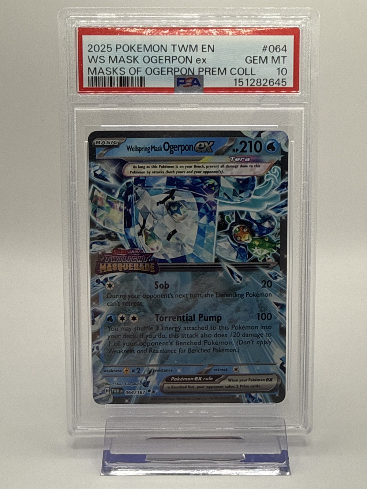 2025 Pokemon Twm EN-Twilight Masquerade Wellspring Mask Ogerpon EX Masks of Ogerpon Premium Collection 064