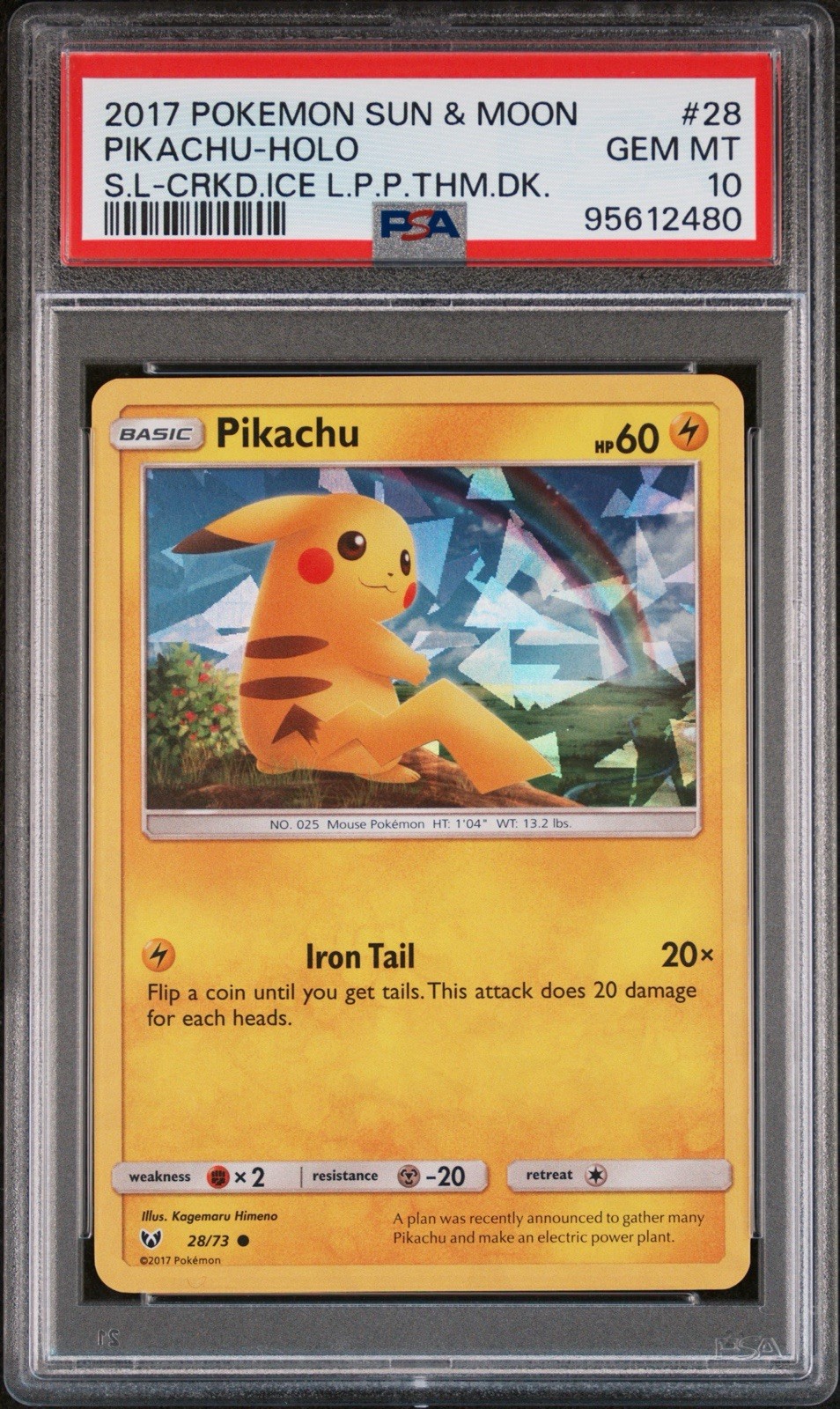 2017 Pokemon Sun & Moon Shining Legends Pikachu-Holo Cracked Ice Let's Play Pikachu! Theme Deck 28
