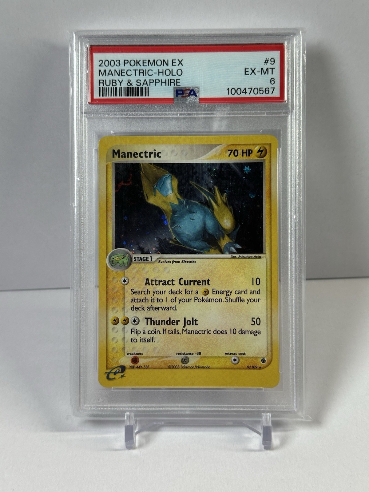 2003 Pokemon EX Ruby & Sapphire Manectric-Holo 9