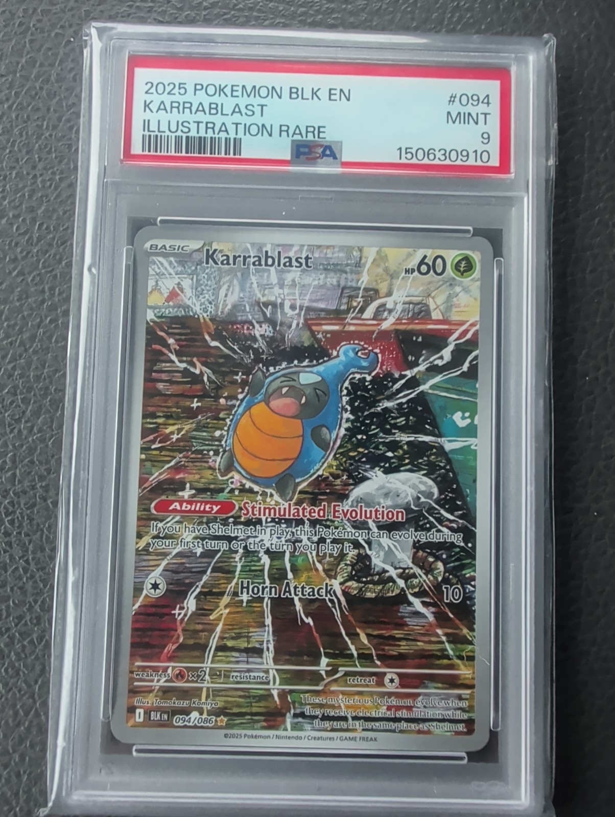 2025 Pokemon Blk EN-Black Bolt Karrablast Illustration Rare 094