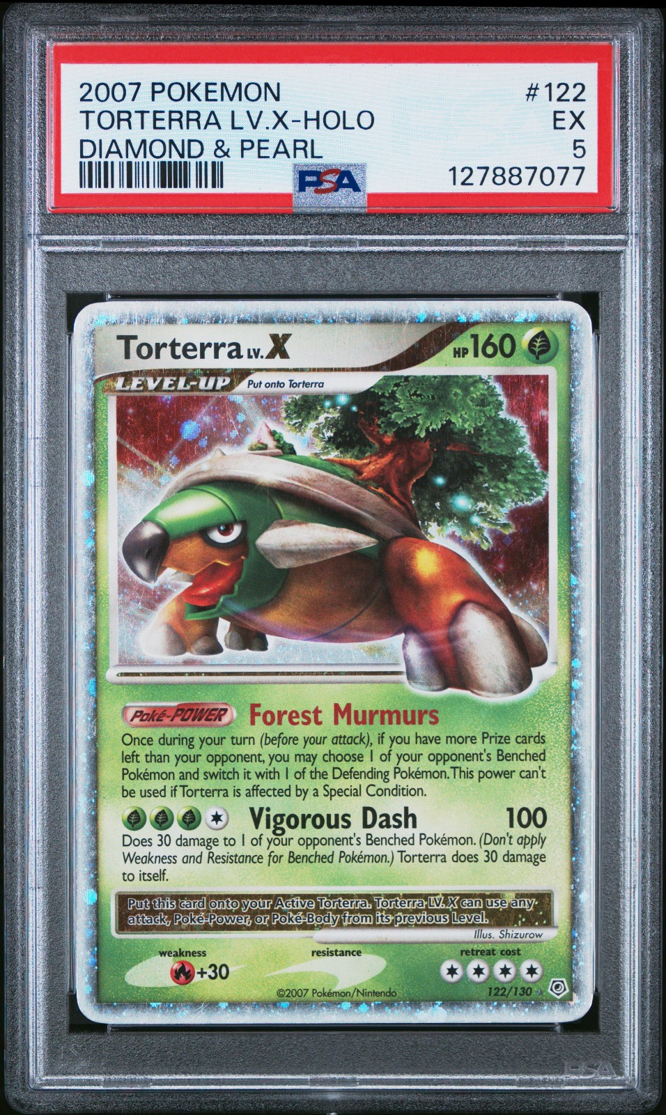 2007 Pokemon Diamond & Pearl Torterra LV.X-Holo 122