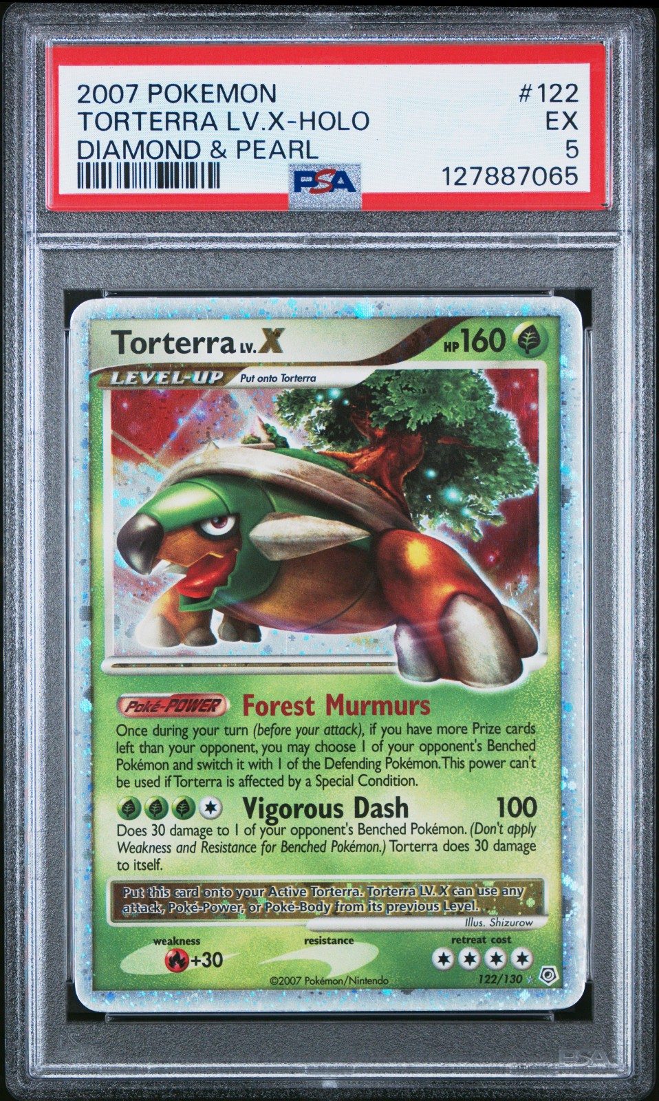 2007 Pokemon Diamond & Pearl Torterra LV.X-Holo 122