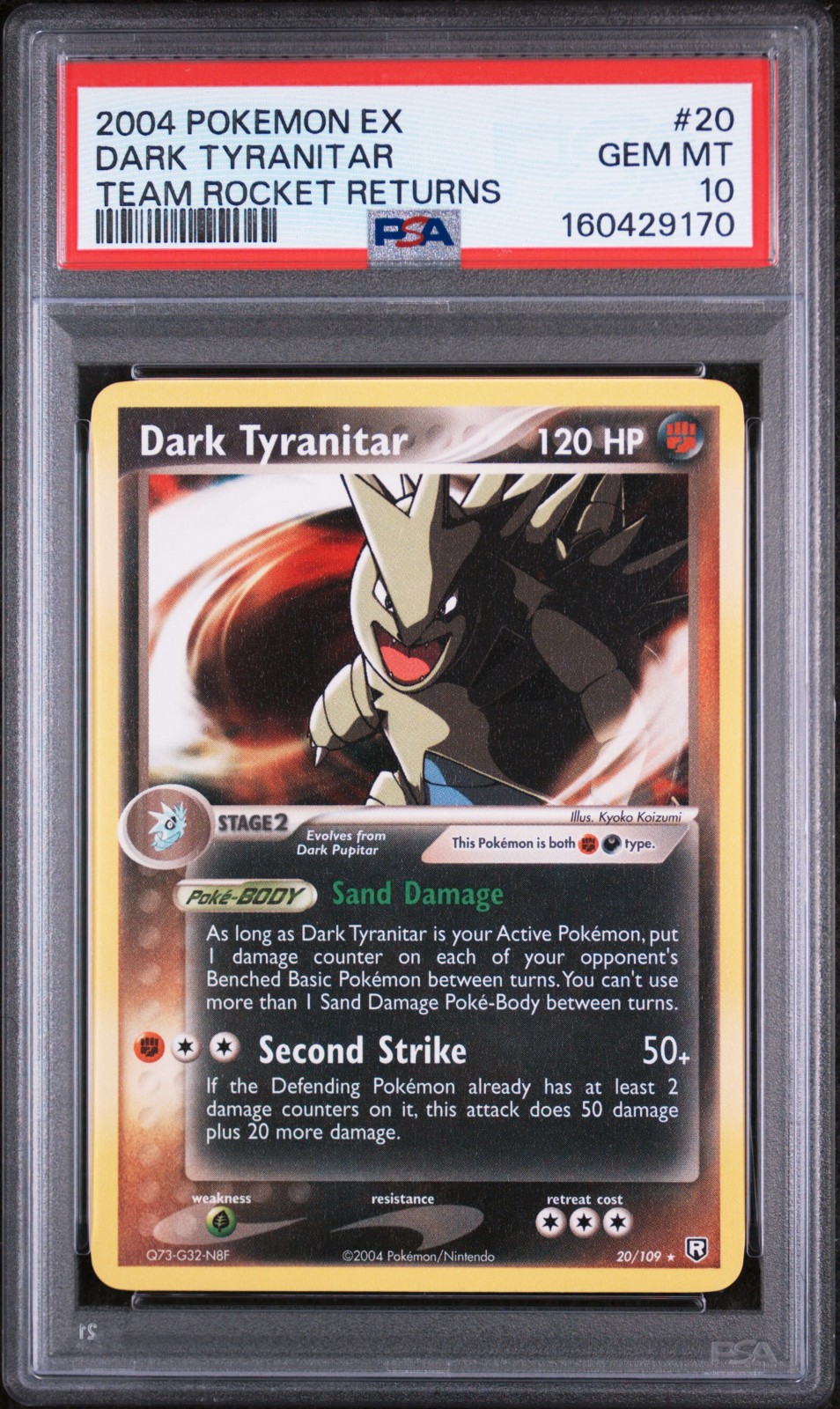 2004 Pokemon EX Team Rocket Returns Dark Tyranitar 20