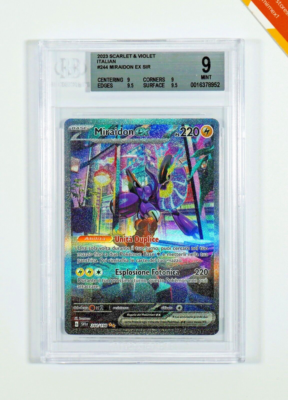 2023 Pokemon TCG Scarlet & Violet Italian Miraidon ex SIR 244