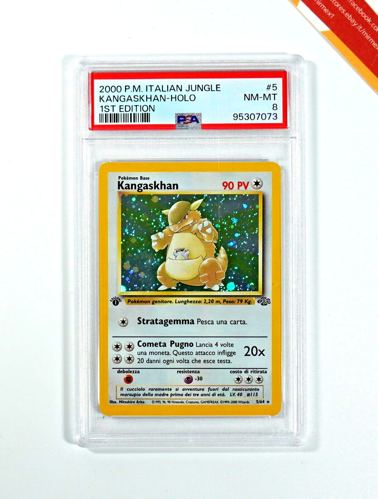 2000 Pokemon Italian Jungle Kangaskhan-Holo 1st Edition 5
