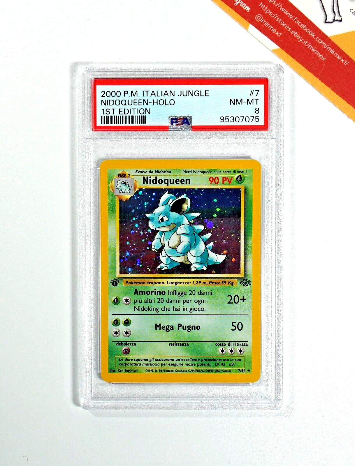 2000 Pokemon Italian Jungle Nidoqueen-Holo 1st Edition 7