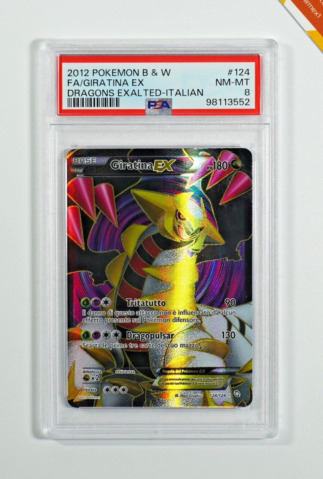2012 Pokemon Black & White Dragons Exalted Full Art/Giratina EX Italian 124