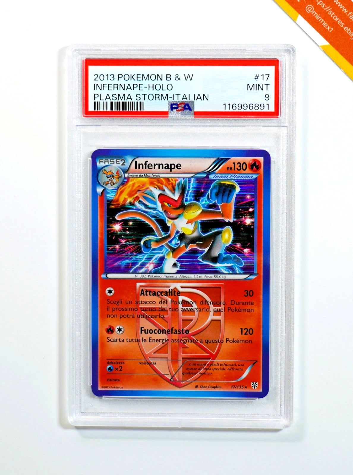 2013 Pokemon Black & White Plasma Storm Infernape-Holo Italian 17