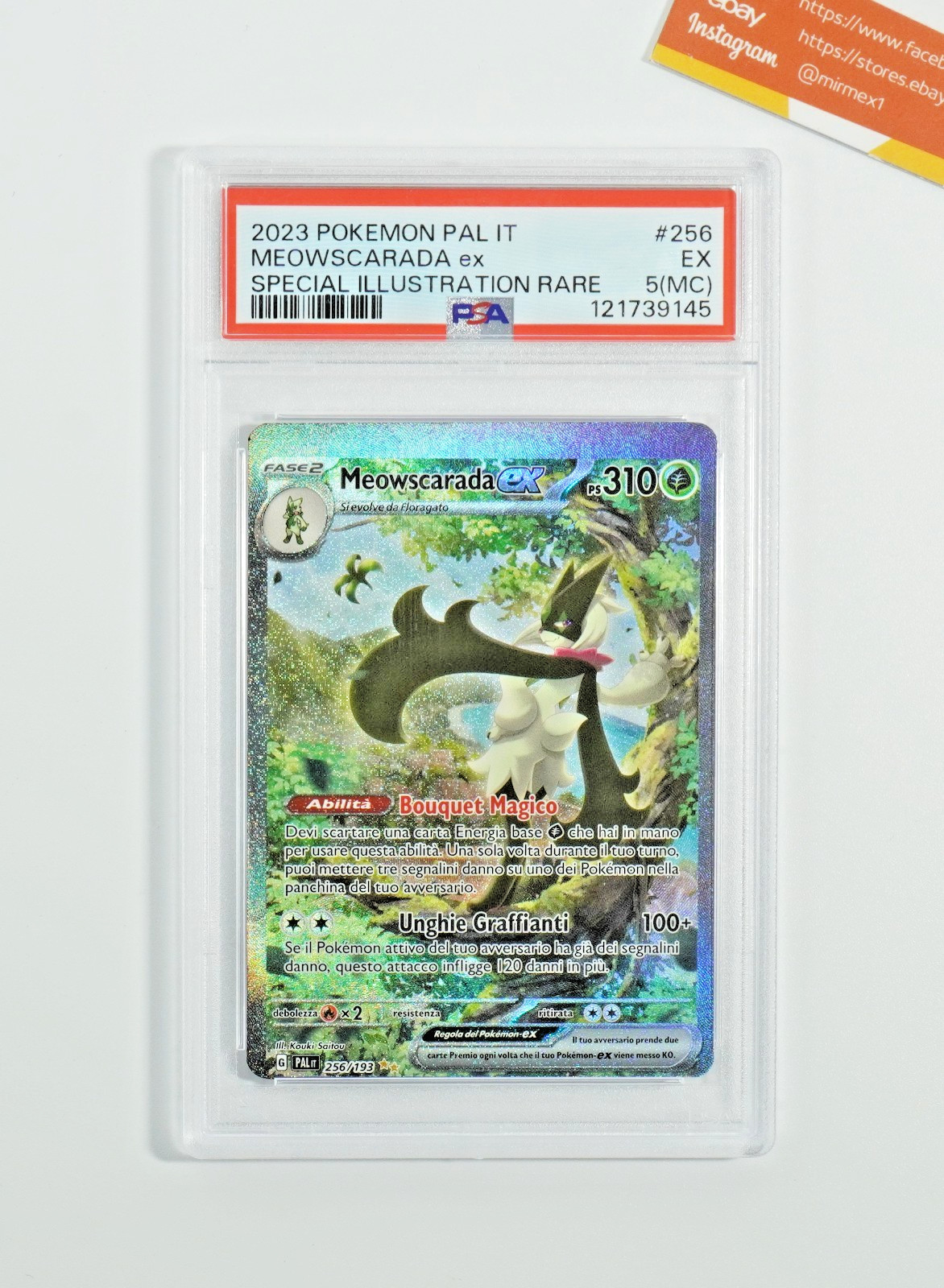 2023 Pokemon Italian Pal It-Paldea Evolved Meowscarada EX Special Illustration Rare 256