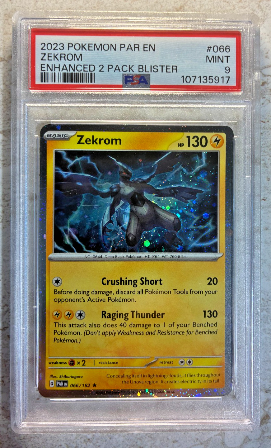 2024 Pokemon Par EN-Paradox Rift Zekrom Enhanced 2 Pack Blister 066
