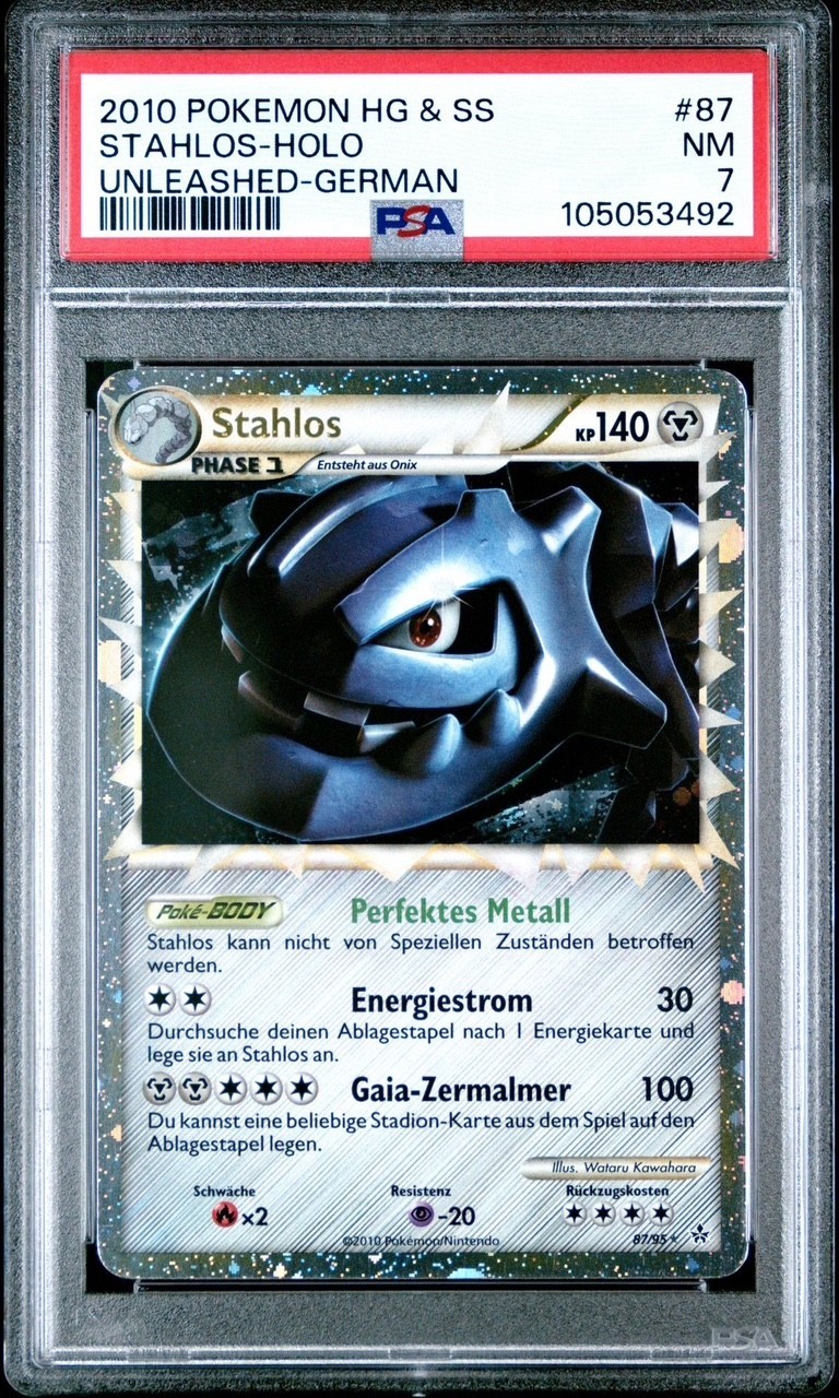 2010 Pokemon Heartgold & Soulsilver Unleashed Stahlos-Holo German 87