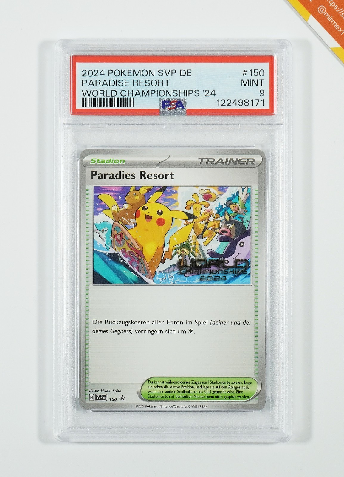 2024 Pokemon German Svp de-SV Black Star Promo Paradise Resort World Championships 2024 150