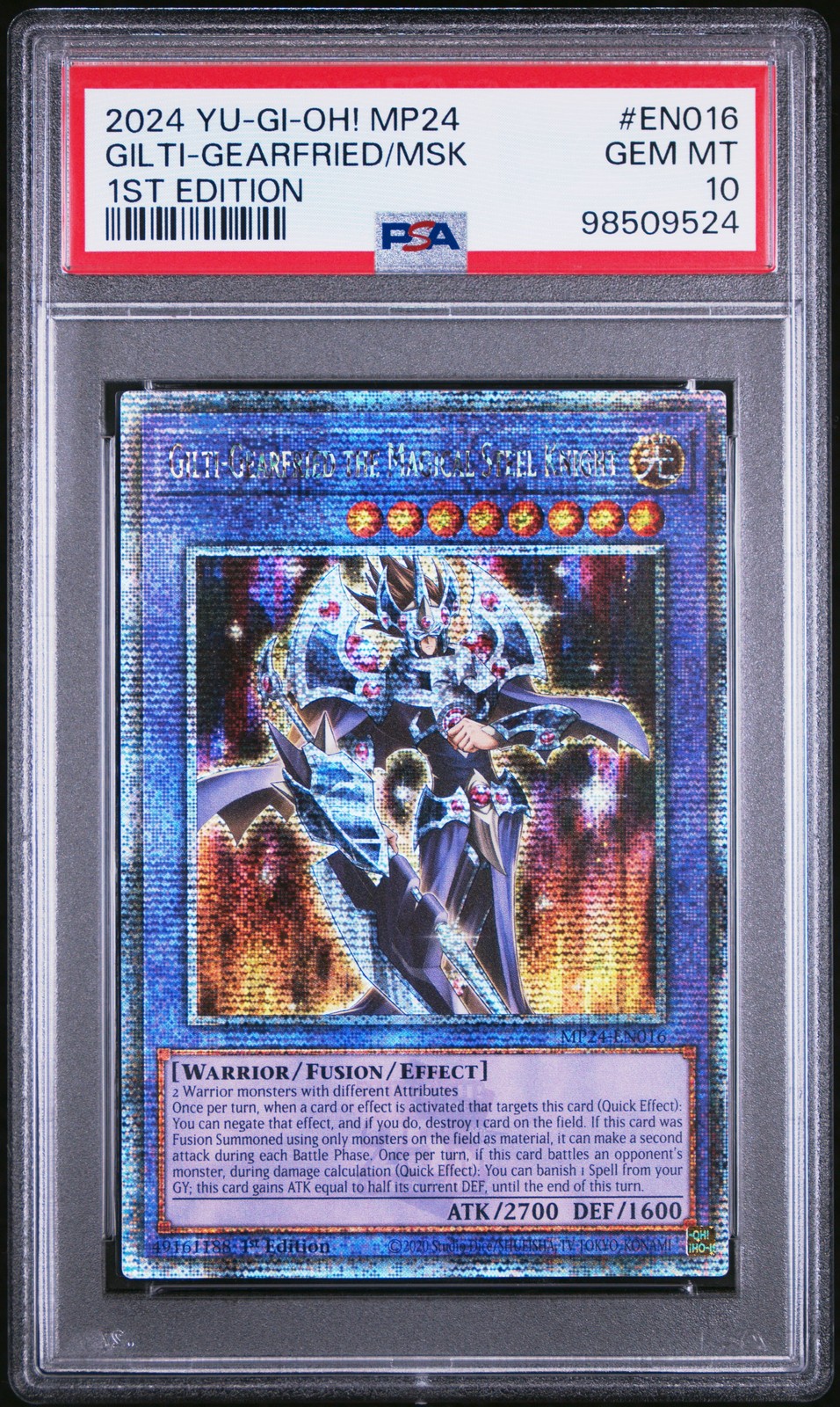 2024 YU-GI-Oh! MP24-25th Anniversary Tin: Dueling Mirrors Gilti-Gearfried the Magical Steel Knight 1st Edition EN016