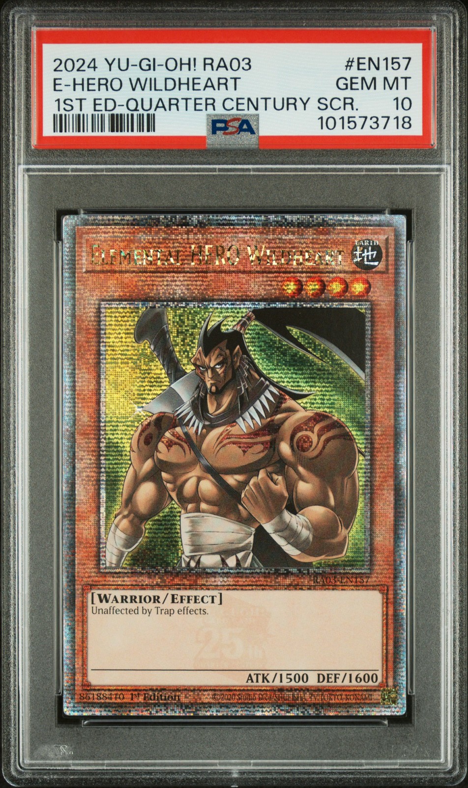 2024 YU-GI-Oh! RA03-Quarter Century Bonanza Elemental Hero Wildheart 1st Edition-Quarter Century Secret Rare EN157