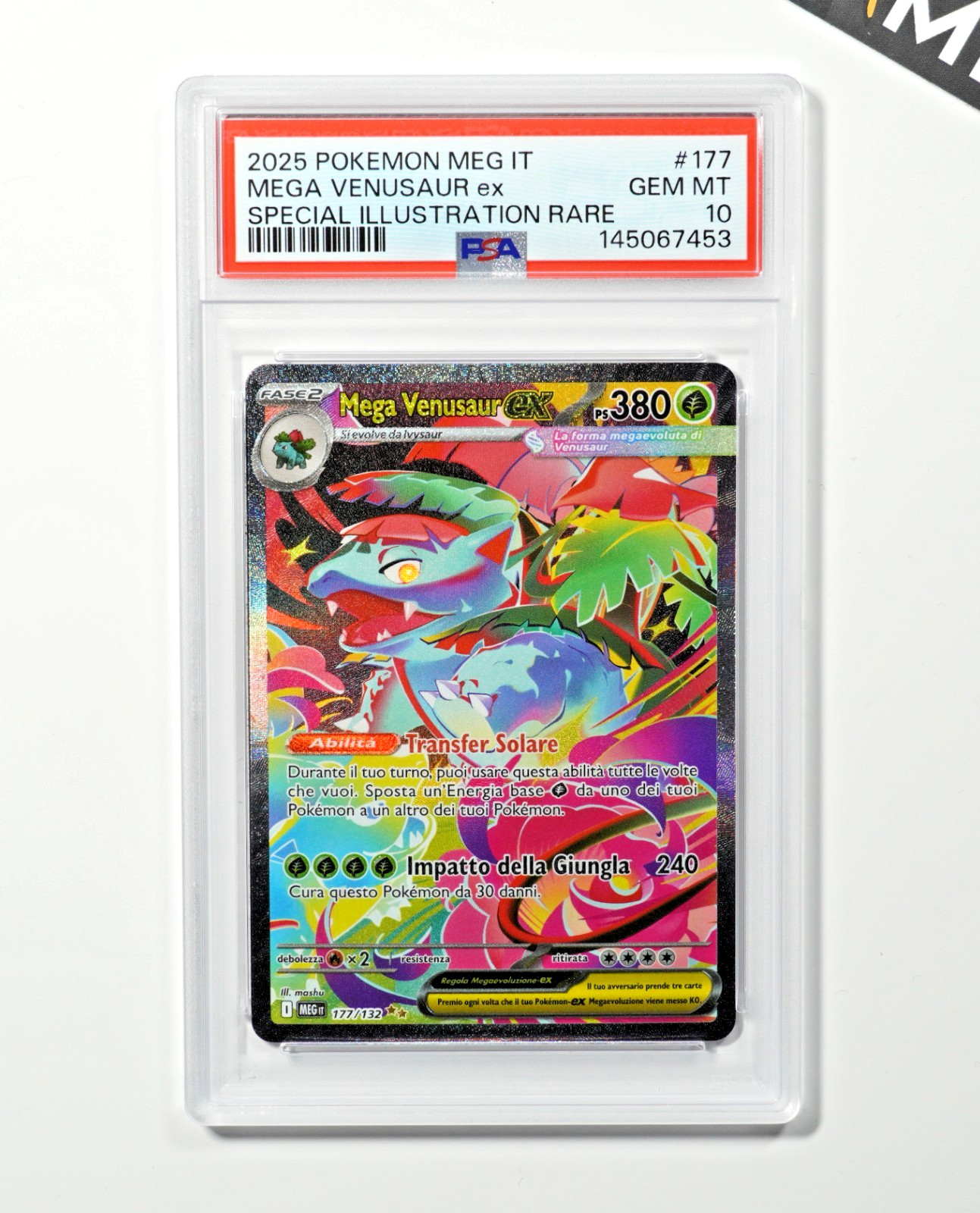 2025 Pokemon Italian Meg It-Mega Evolution Mega Venusaur EX Special Illustration Rare 177