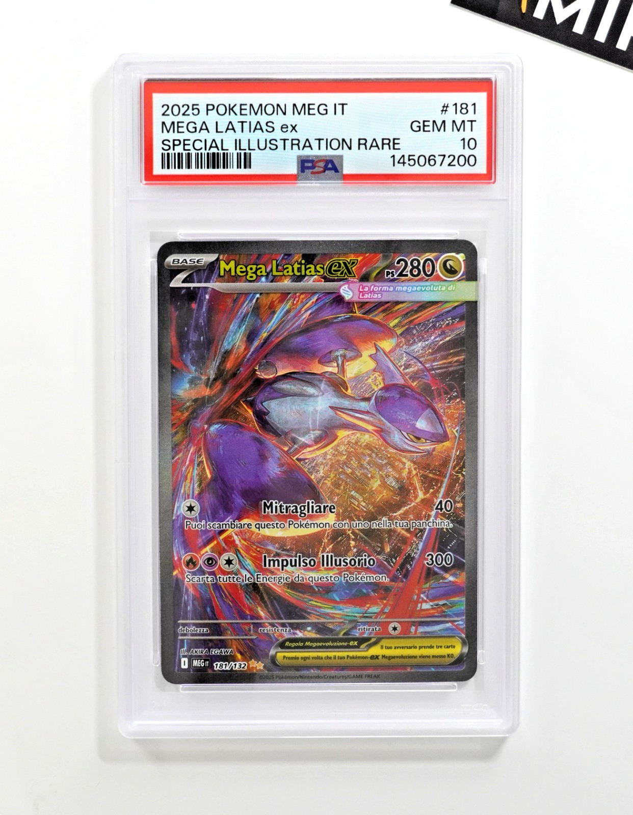 2025 Pokemon Italian Meg It-Mega Evolution Mega Latias EX Special Illustration Rare 181