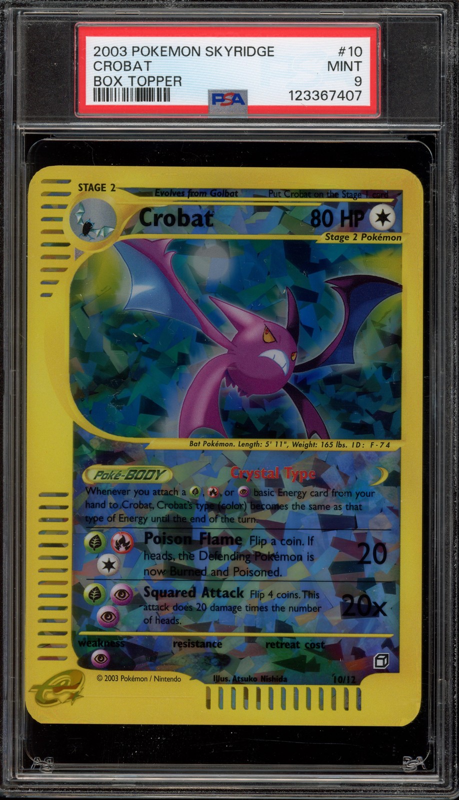 2003 Pokemon Skyridge Box Topper Crobat 10