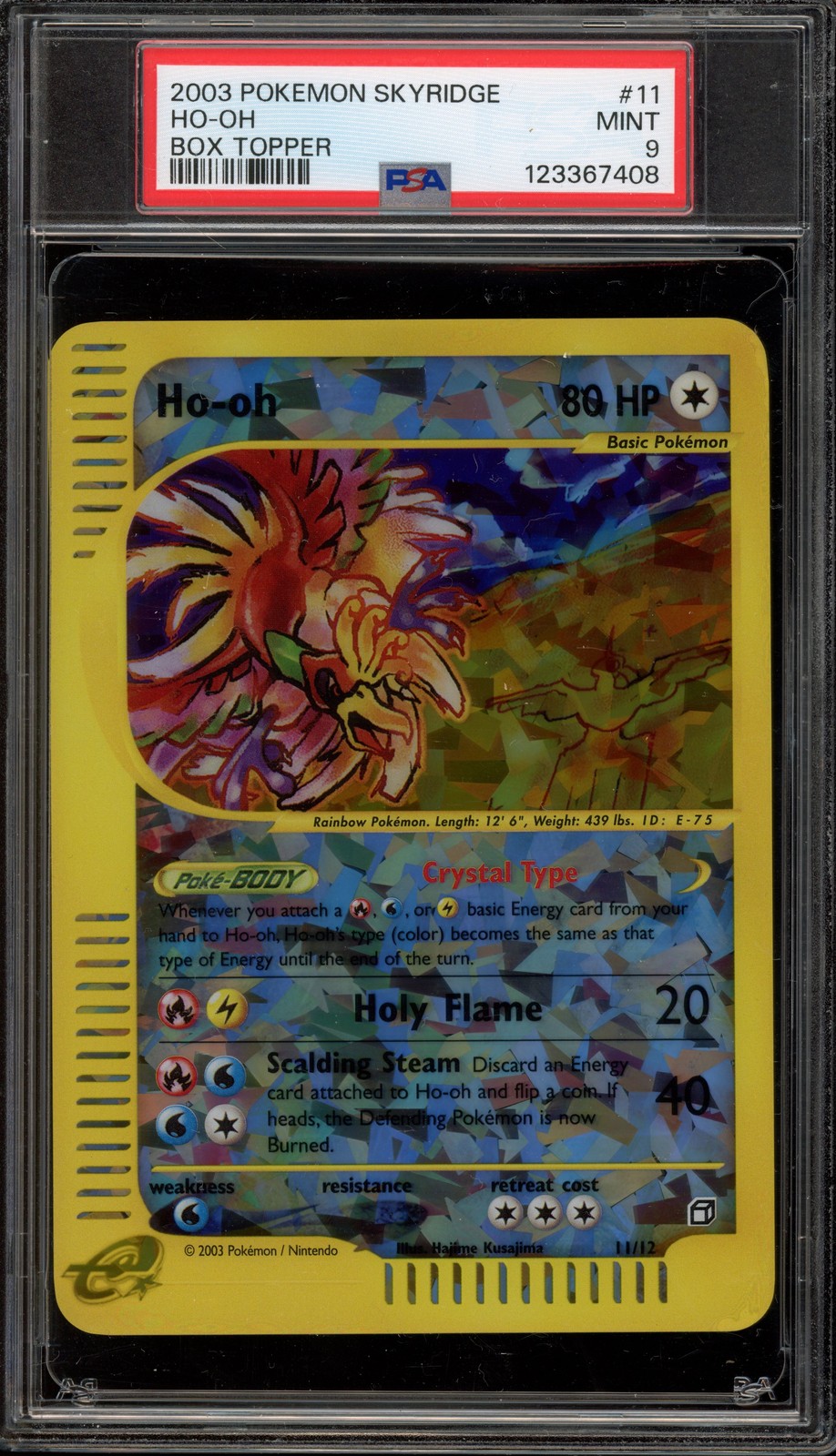 2003 Pokemon Skyridge Box Topper HO-Oh 11