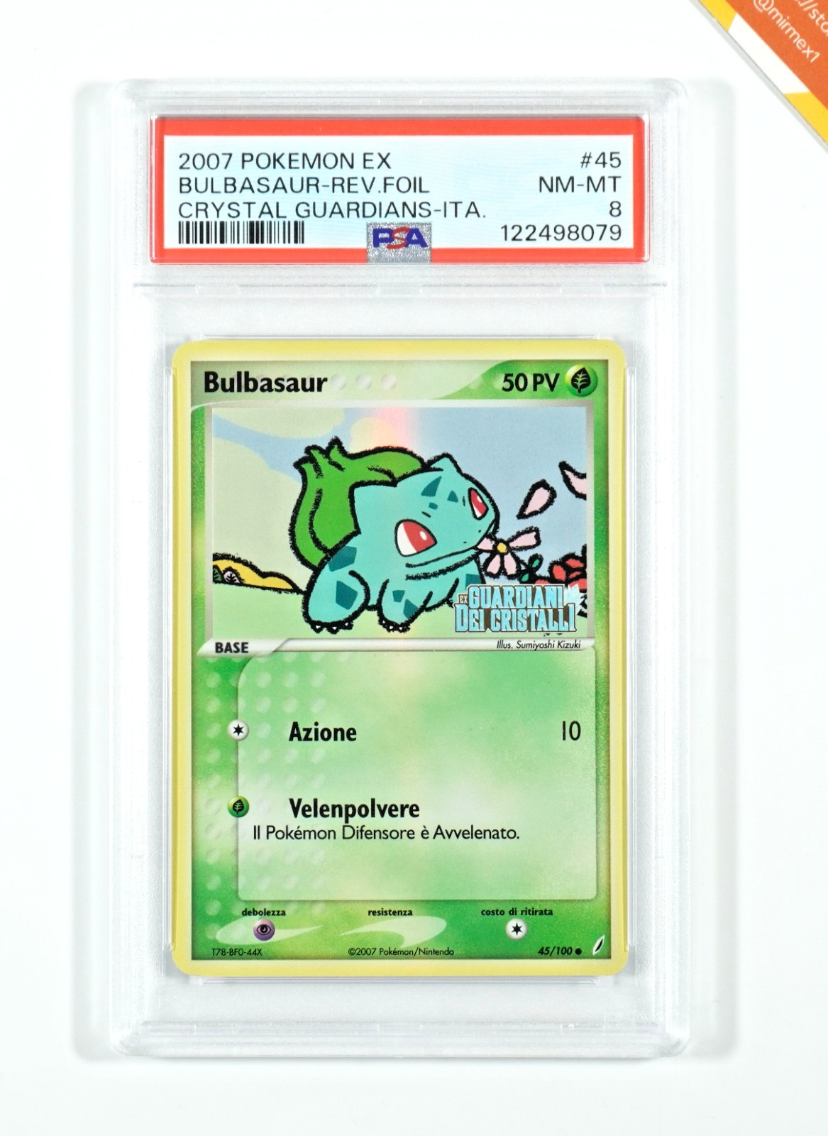2007 Pokemon Italian EX Crystal Guardians Bulbasaur-Reverse Foil 45