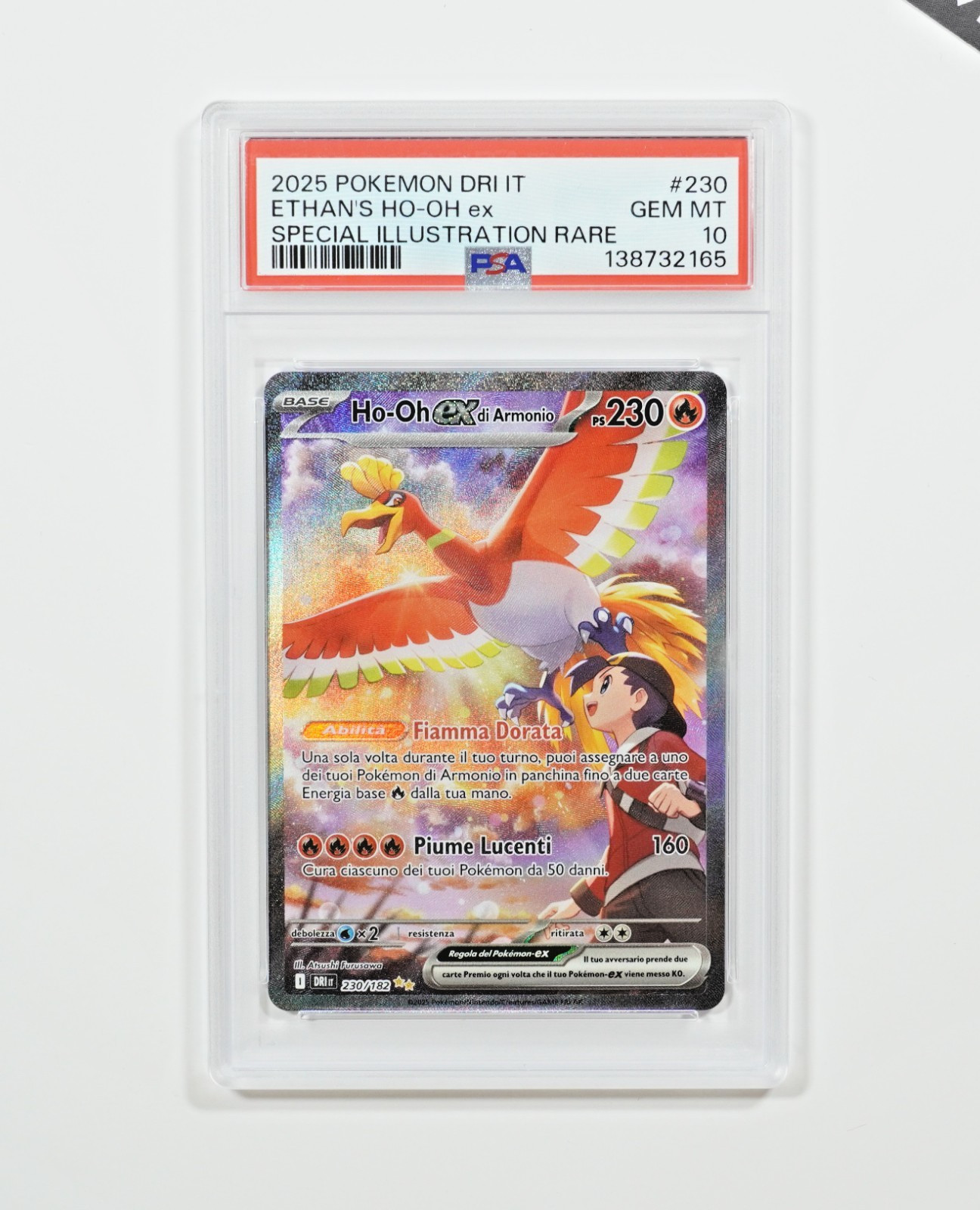 2025 Pokemon Italian Dri It-Destined Rivals Ethan's HO-Oh EX Special Illustration Rare 230