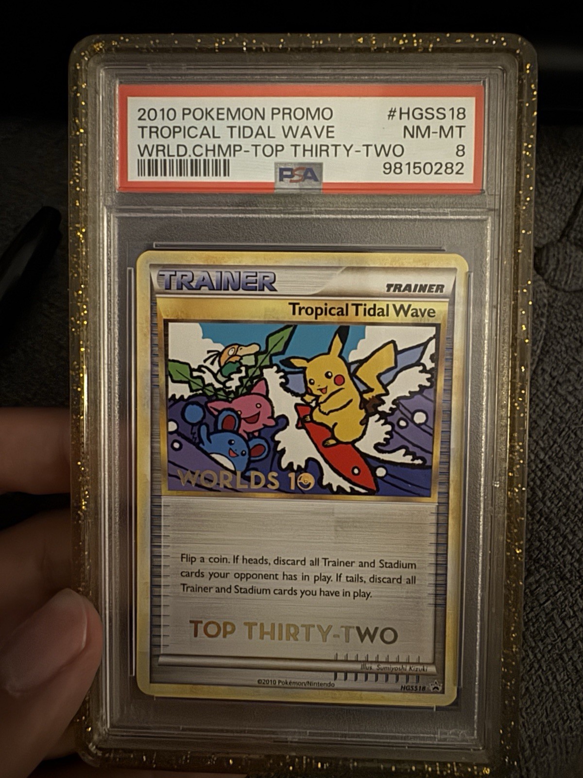 2010 Pokemon World Championships Promo Tropical Tidal Wave Top Thirty-Two HGSS18