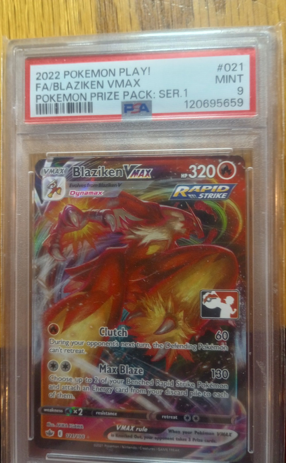 2022 Pokemon Play! Pokemon Prize Pack: Series 1 Full Art/Blaziken Vmax 021