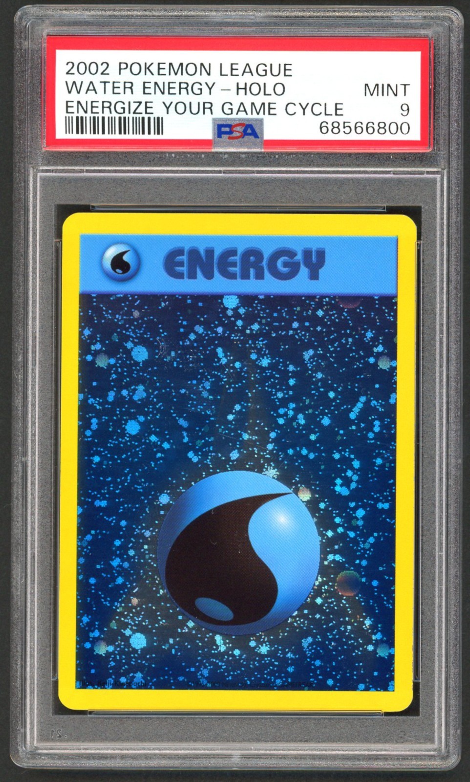 2002 Pokemon League Energize Your Game Cycle Water Energy-Holo