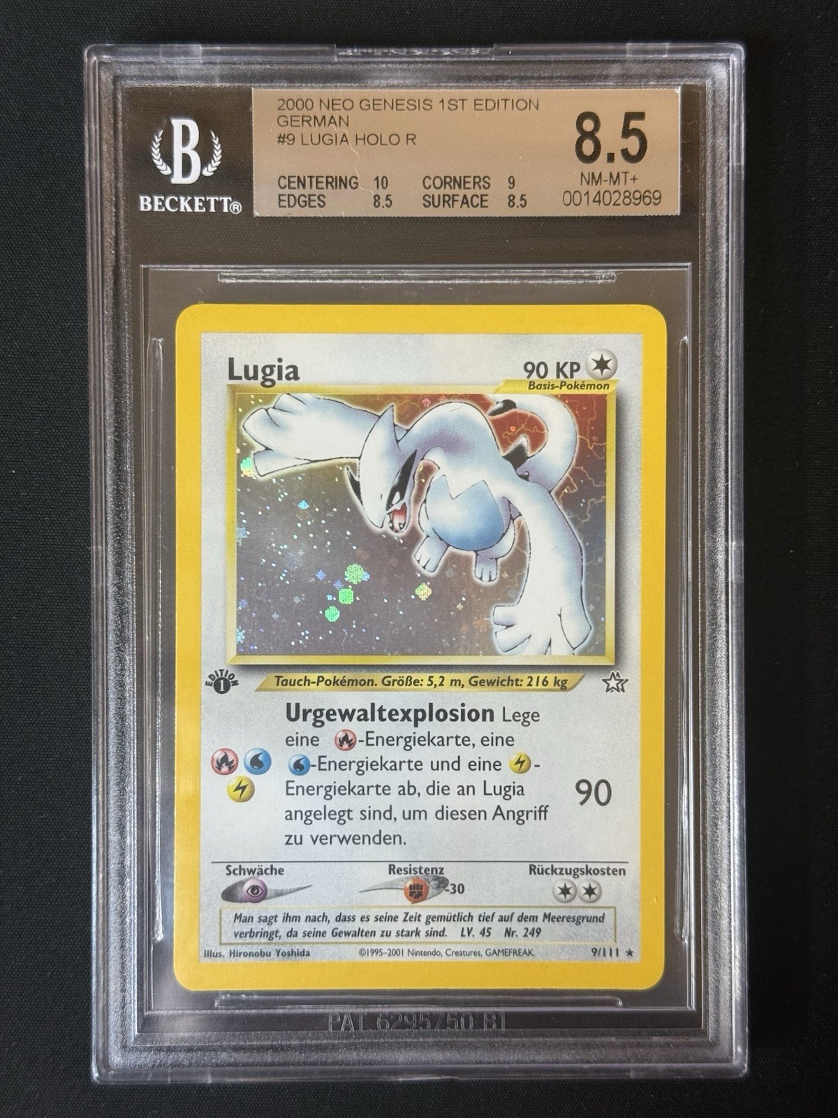 2001 Pokemon Neo Genesis 1st Edition German Lugia HOLO R 9