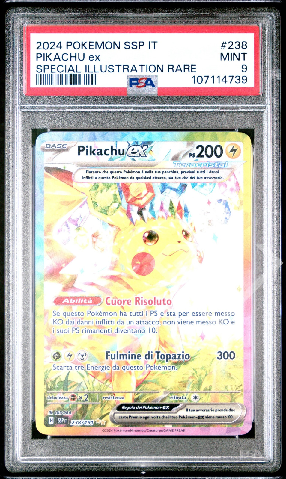 2024 Pokemon Italian Ssp It-Surging Sparks Pikachu EX Special Illustration Rare 238