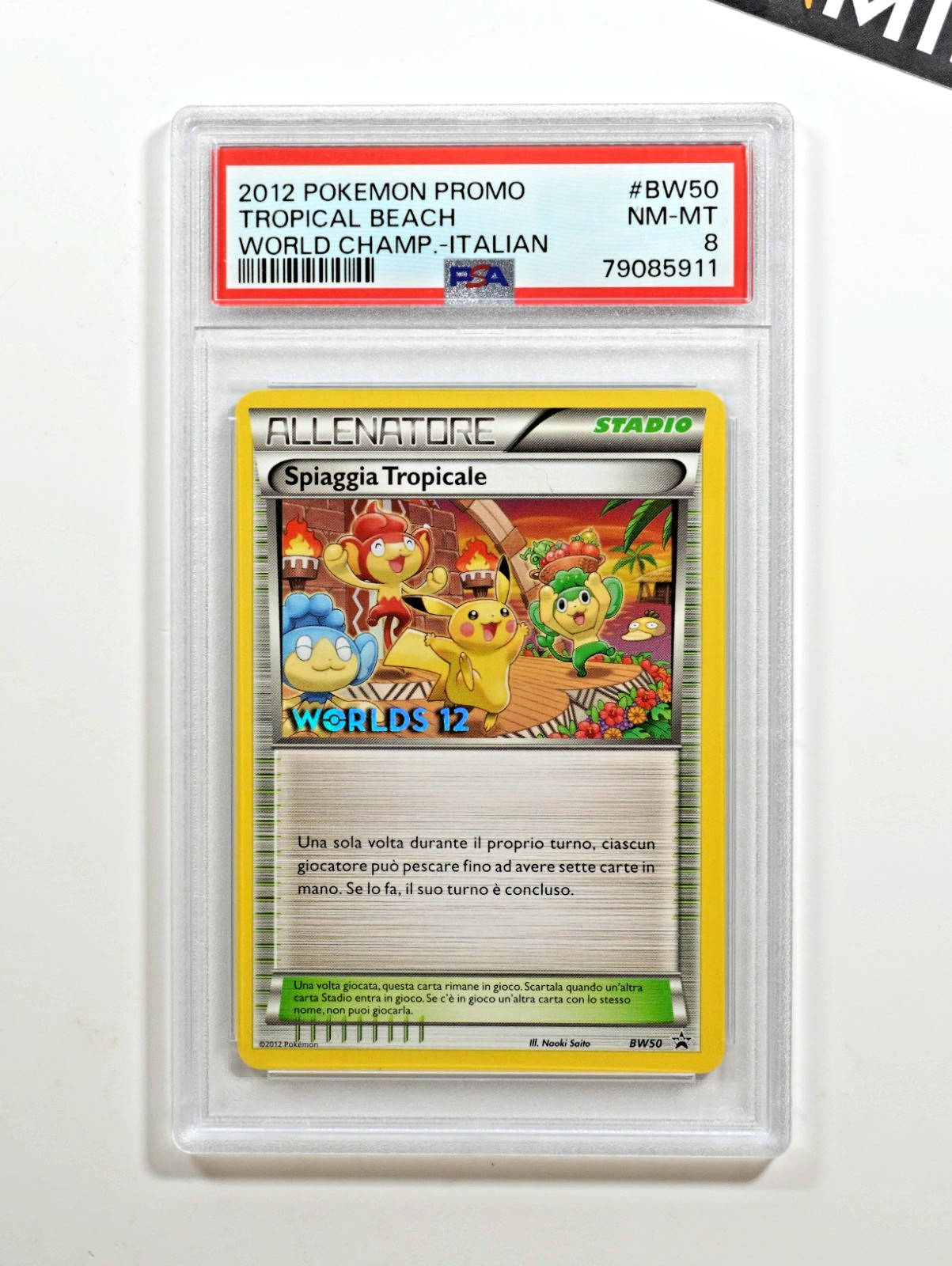 2012 Pokemon World Championships Promo Tropical Beach Italian BW50