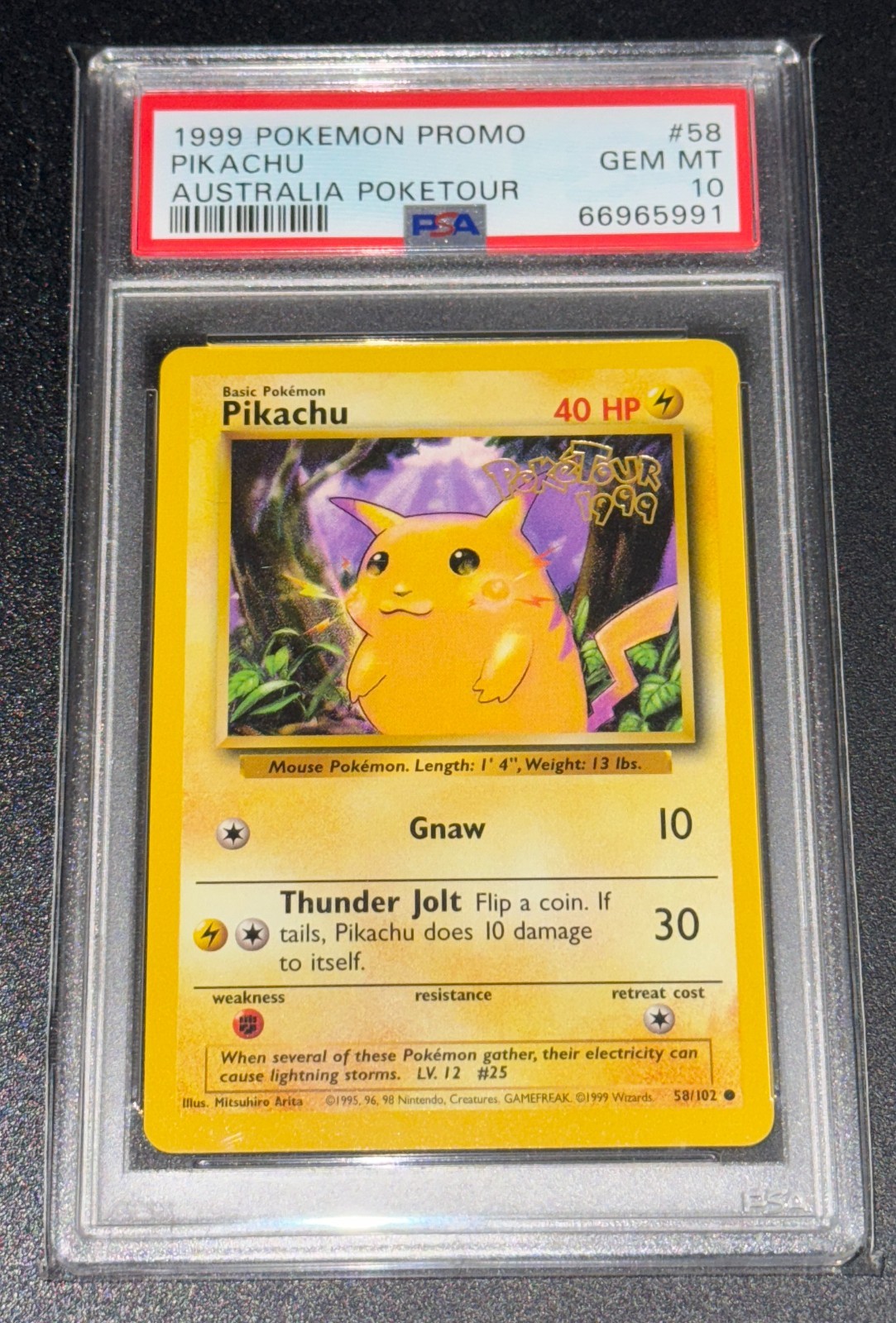 1999 Pokemon Game Promo Pikachu Australia Poketour 58