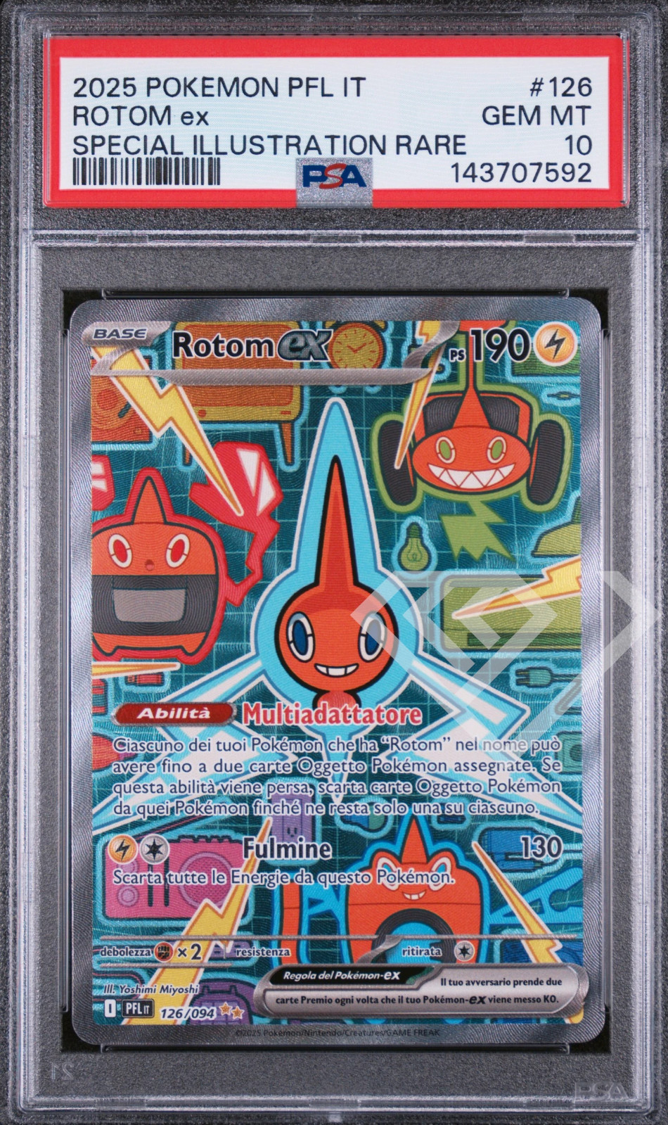 2025 Pokemon Italian Pfl It-Phantasmal Flames Rotom EX Special Illustration Rare 126