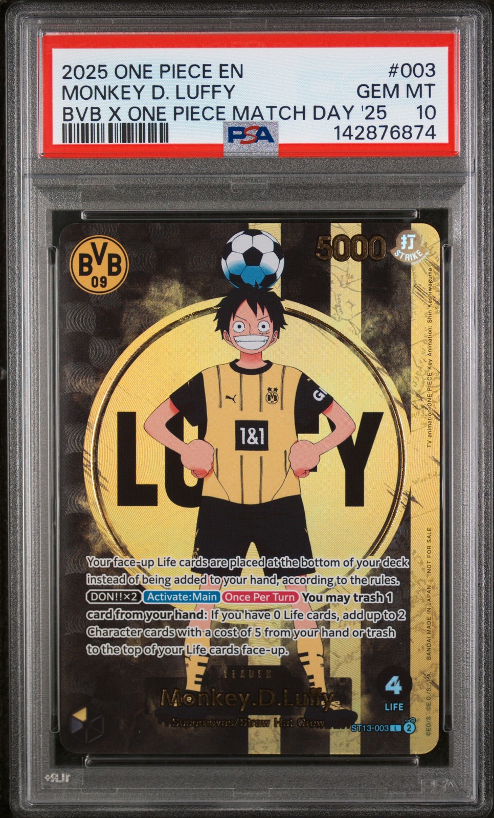 2025 One Piece Promos Monkey D. Luffy Bvb X One Piece Match Day 2025 003