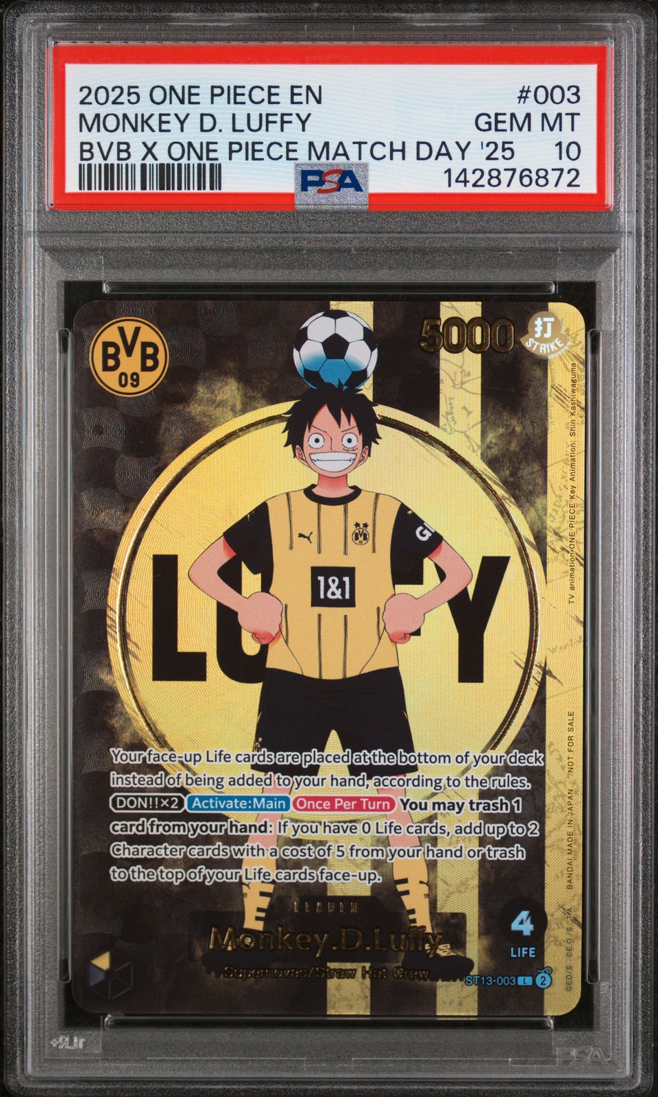 2025 One Piece Promos Monkey D. Luffy Bvb X One Piece Match Day 2025 003